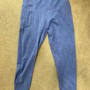 Under Armour Blue Dotted workout leggings